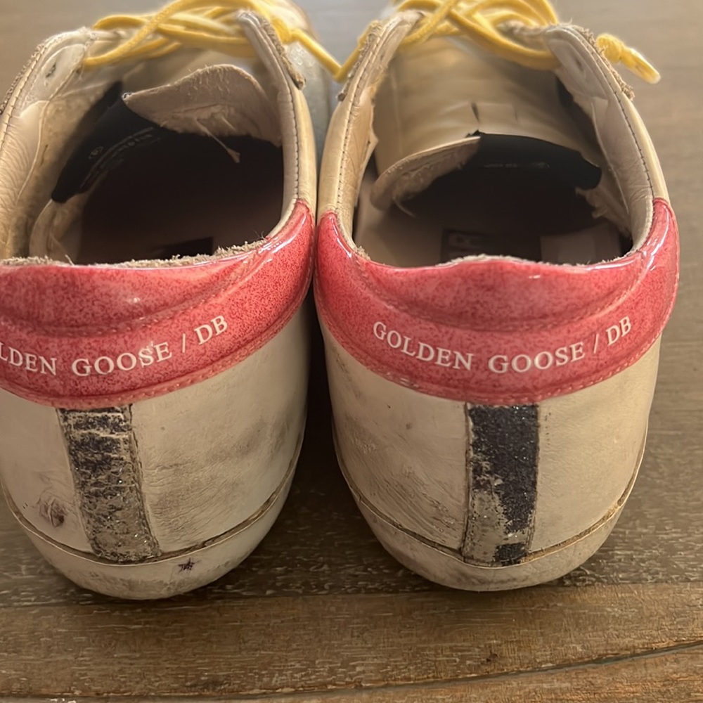 COPY - Golden Goose Silver Glitter, Pink, Yellow Superstar Sneakers 9.5/10 - Picture 3 of 6